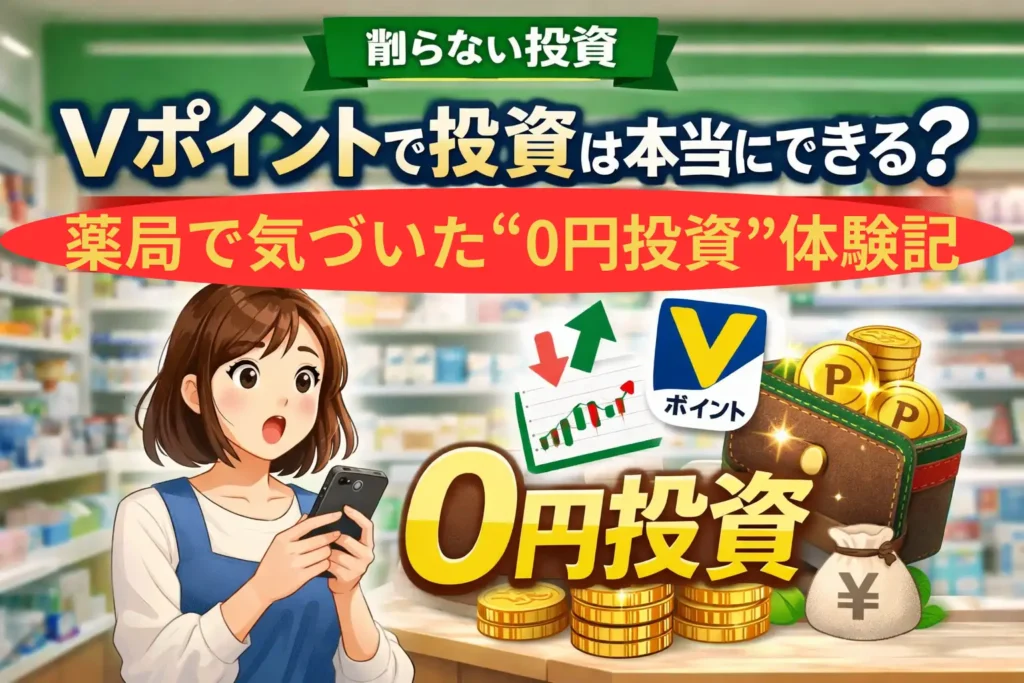 Vポイント運用で0円投資を始める仕組みを解説したアイキャッチ画像