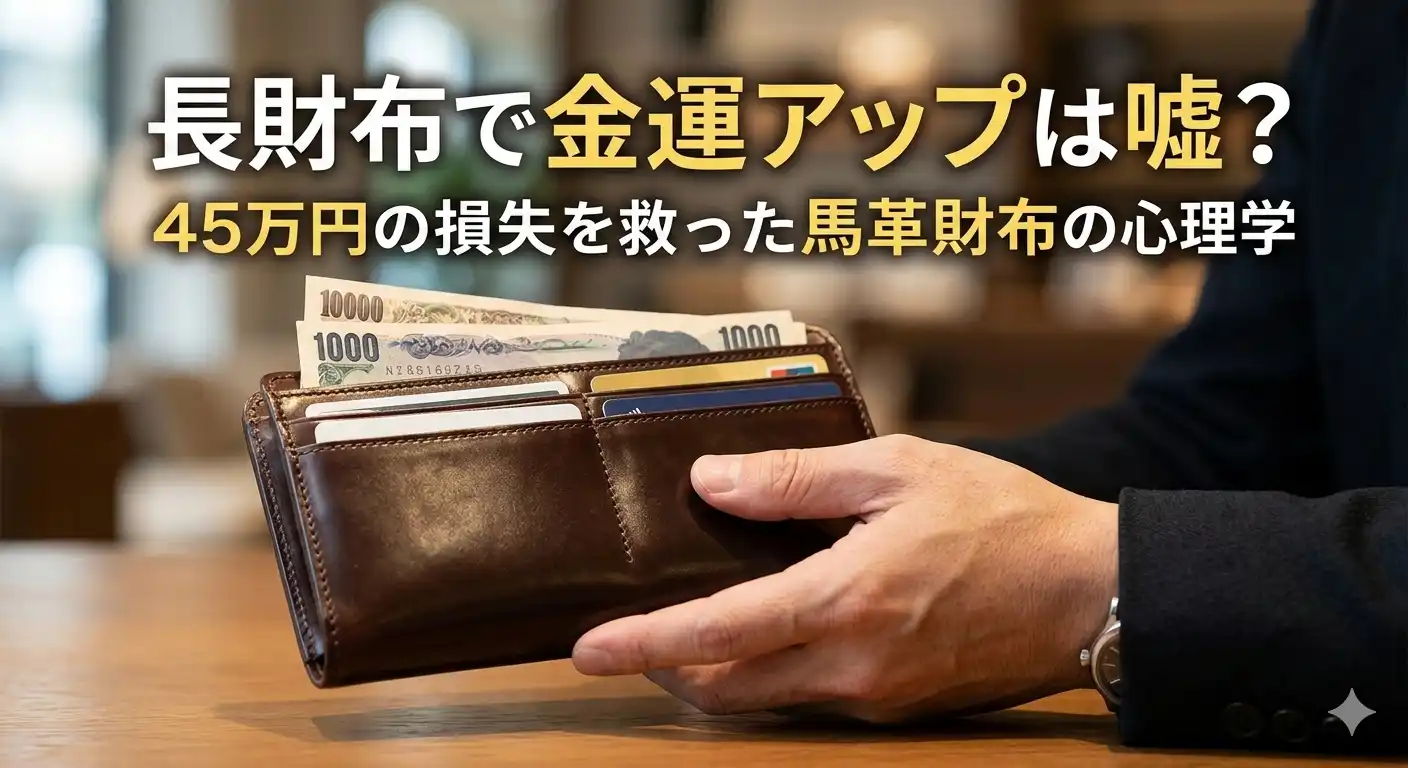 「長財布で金運アップ」は嘘？45万円の損失を救った、脳をバグらせる「馬革財布」の心理学