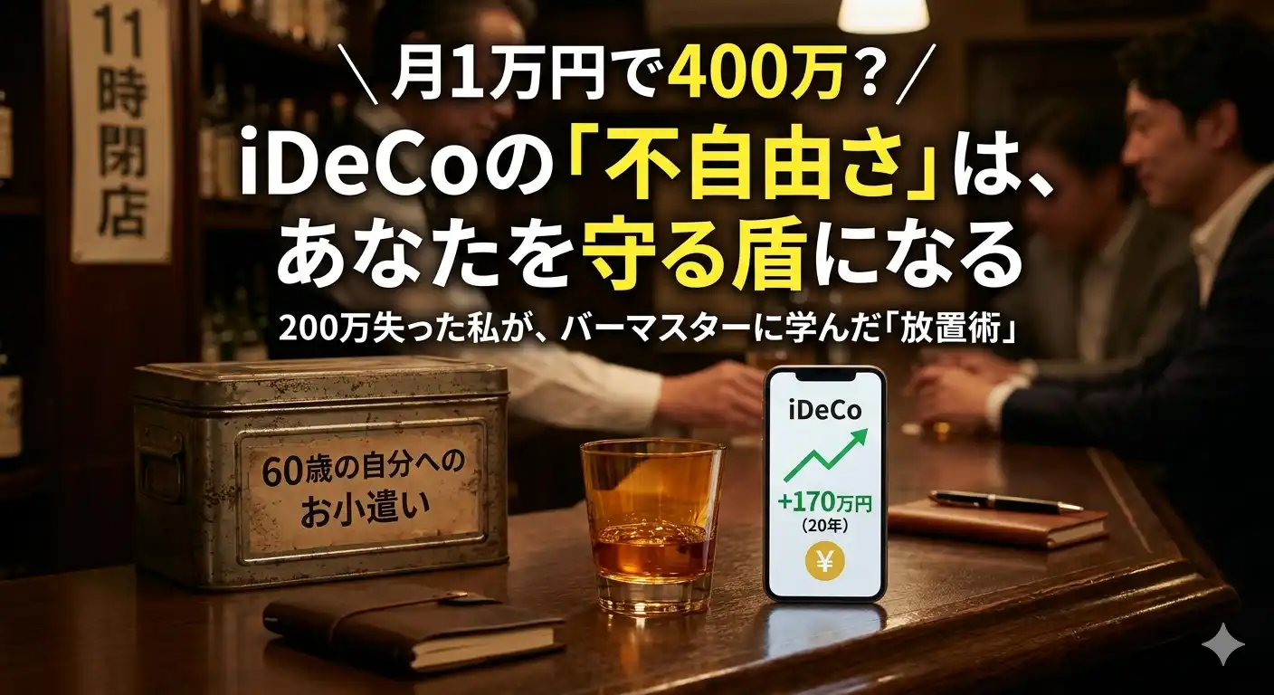 月1万円で400万？iDeCoの「引き出せない不便さ」が資産を守る盾になる